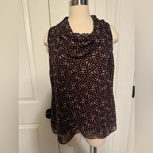 Cabi Burgundy Cowl Neck Career Layering Venus Blouse Style 3271- Large E…